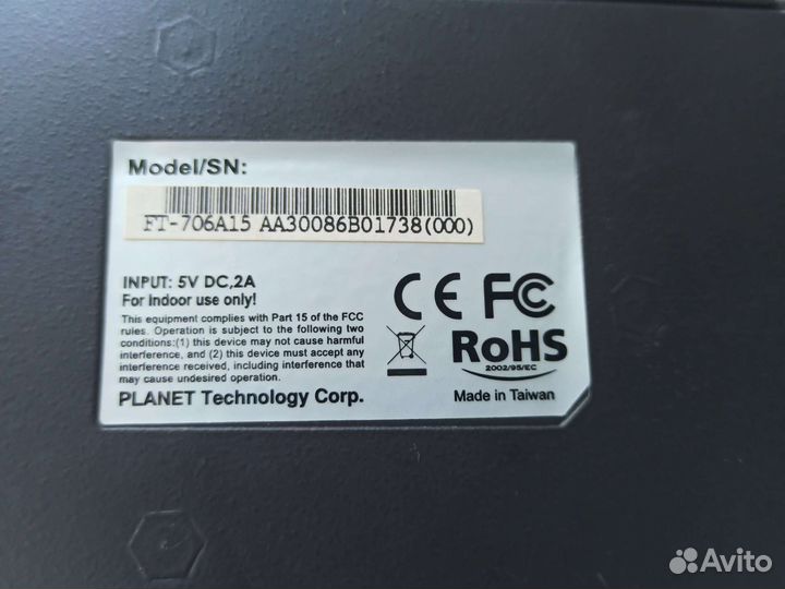 Медиаконвертер Planet 10/100Base-TX to 100Base-FX