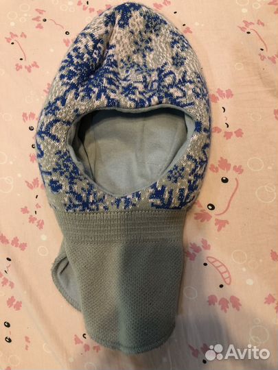 Шапка шлем для девочки зимняя новая
