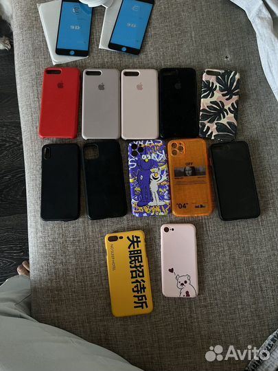 Чехол на iPhone 7 8 plus, 11 pro max, 7, стекла