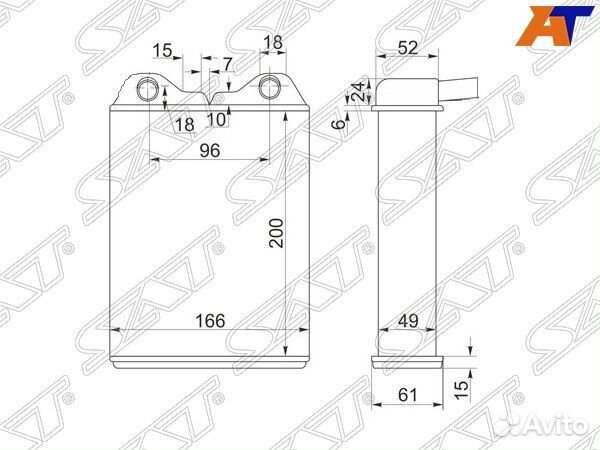 Радиатор отопителя салона honda odyssey, honda ody