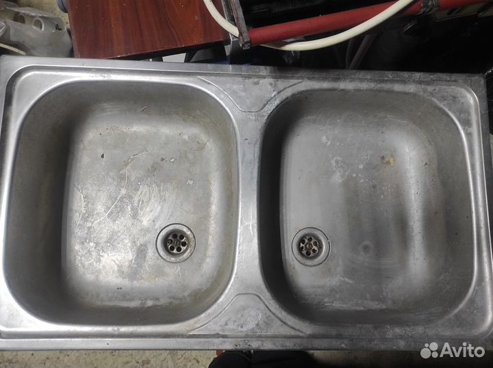 Мойка двухсекционная нержавейка