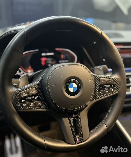 Вставка в руль BMW G05 G06 G07 G30 карбон
