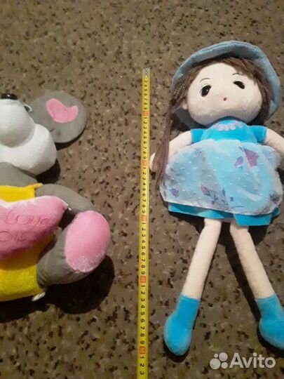 Кукла и мышть мягкие игрушки большие