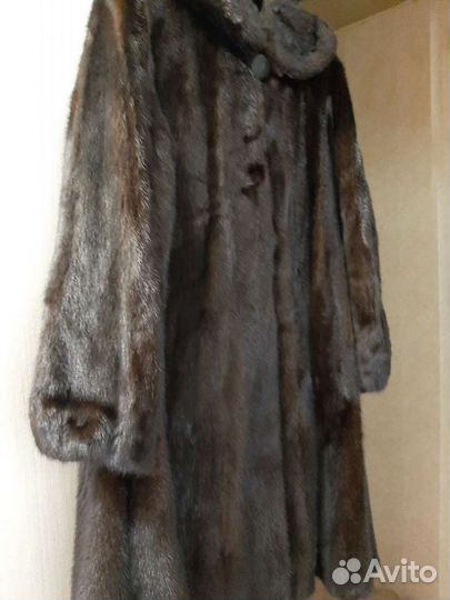 Шуба норковая с капюшоном 48-50