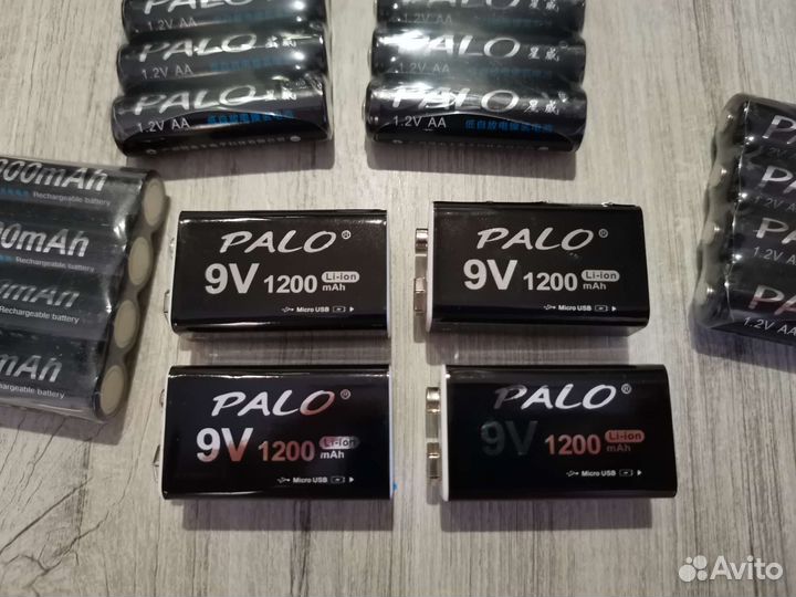 Аккумулятор крона Palo 1200mAh 9V 6F22 USB