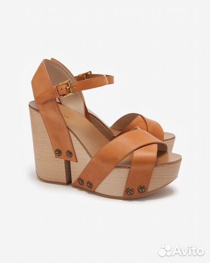 Chloé Crisscross Platform Wedge Sandals