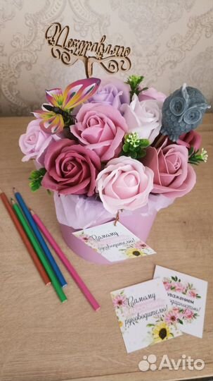 Букет из мыльных роз