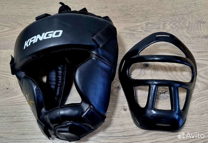 Шлем боксерский с защитой kango KHG-002-RU
