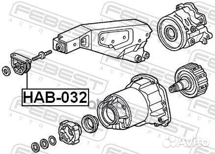 Подушка дифференциала зад прав/лев HAB032