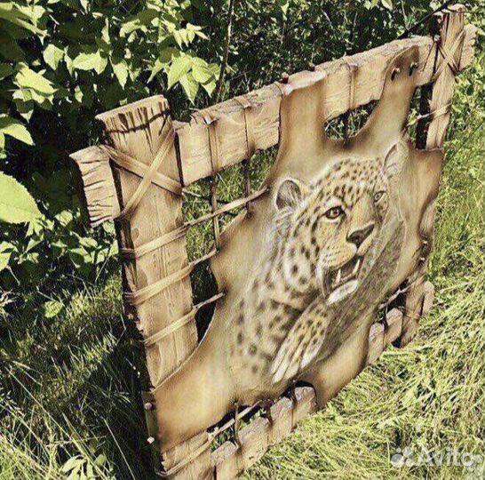 Панно из натуральной кожи Тигр