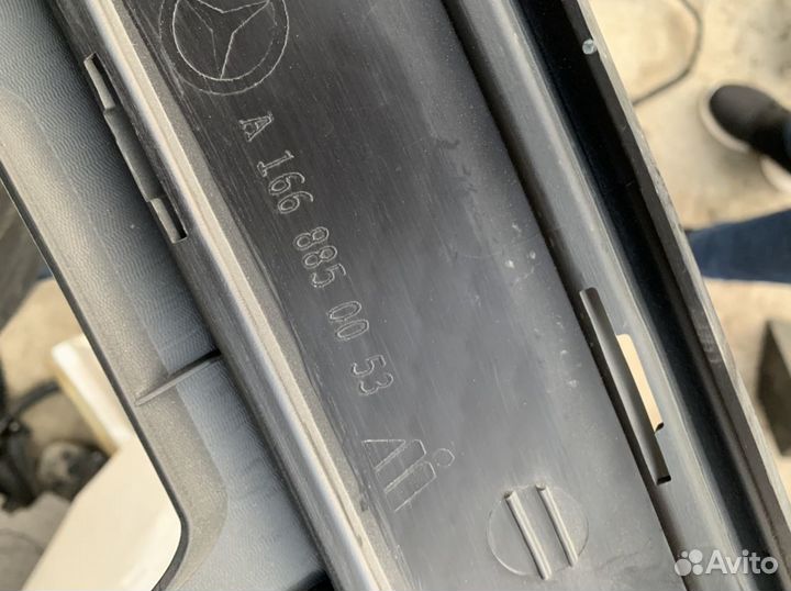 Юбка заднего бампера Мерседес ML166 AMG 2011-2015