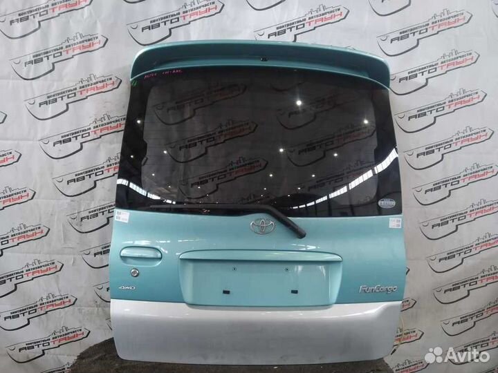 Дверь задняя toyota funcargo NCP25 4WD голубой, KK
