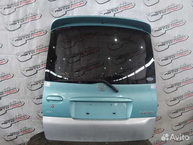 Дверь задняя toyota funcargo NCP25 4WD голубой, KK