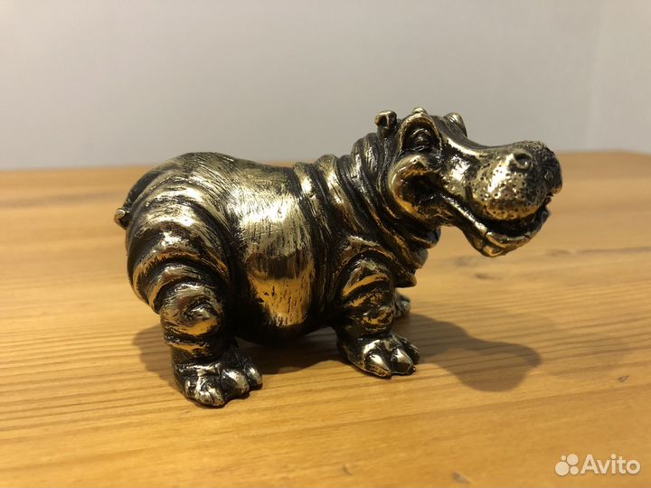 Фигурка статуэтка Бегемот бронза
