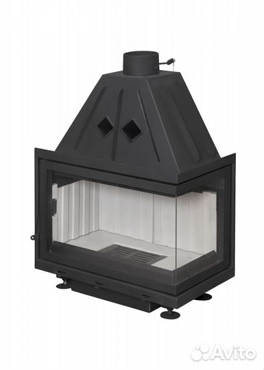 Камин Экокамин Альфа 700 R два стекла правая