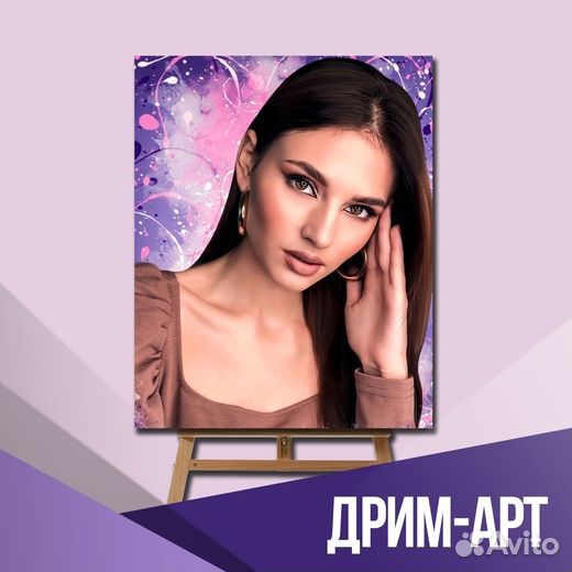 Печать на холсте, портрет по фото, подарок картина