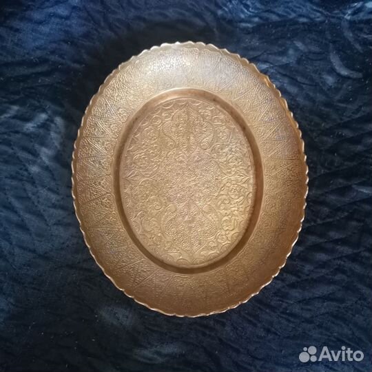 Блюдо, ваза, столовый набор. Латунь. Времен СССР