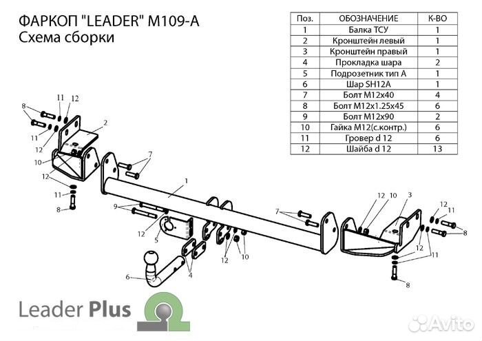 Mitsubishi Grandis Фаркоп