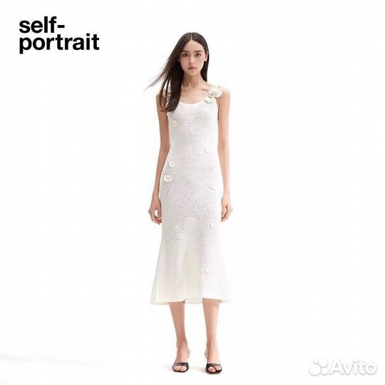 Платье Self-Portrait белое