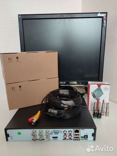 Комплект видеонаблюдения AHD 5MP на две камеры