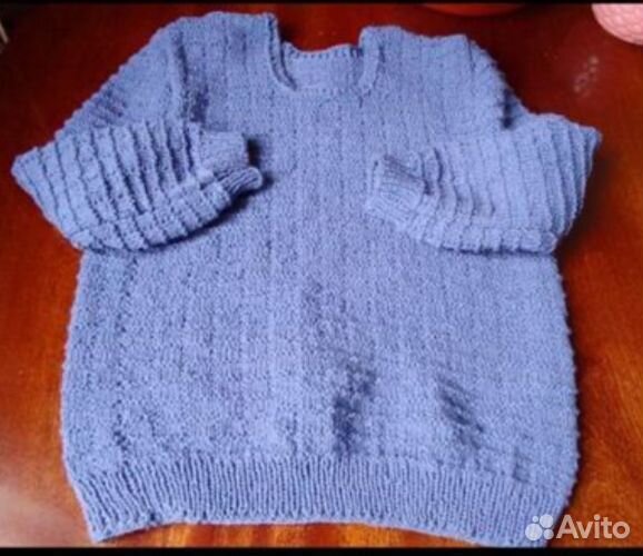 Вязаный трикотажный свитер ручной работы