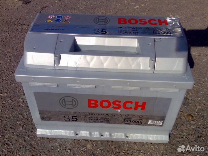 Аккумулятор Bosch S5 Silver Plus 77Ah 780А S50 080