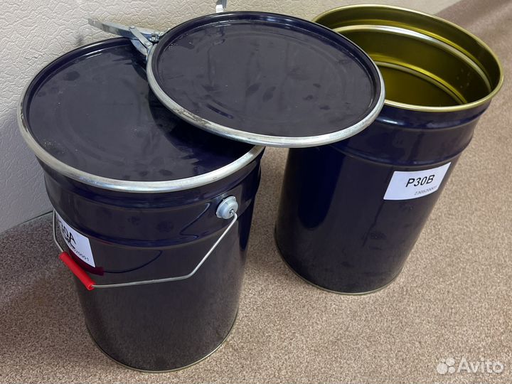 Ведро металиическое с крышкой и фиксатором 25 л