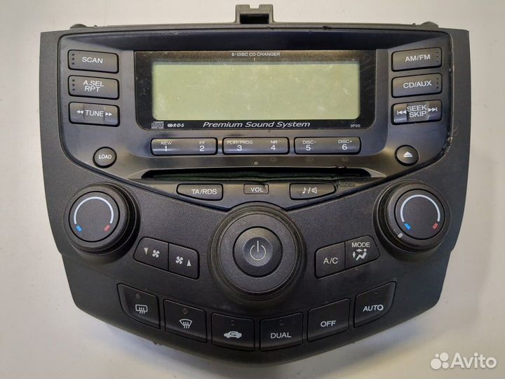 Панель управления магнитолой Honda Accord 7, 2004