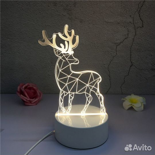 3D светильник из оргстекла