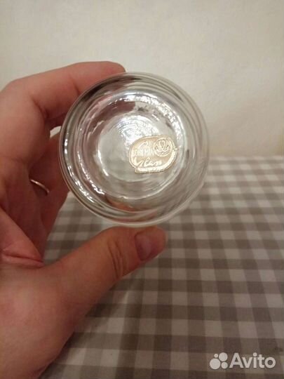 Haбор рюмок и стаканов из бoгемcкoгo cтeкла