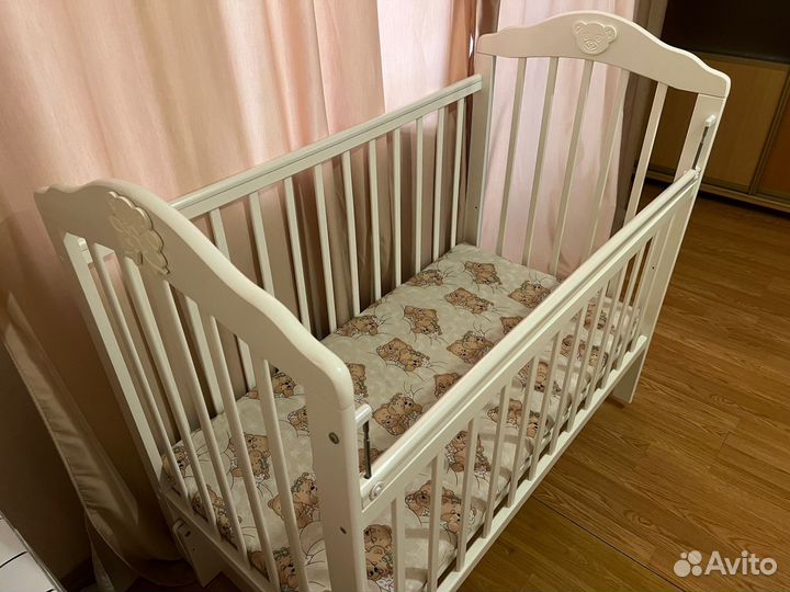 Детская Кроватка + Матрас В Подарок
