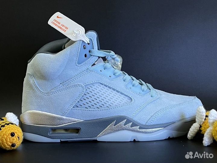 Nike Air Jordan 5 Retro Blue Bird Голубые 41-45