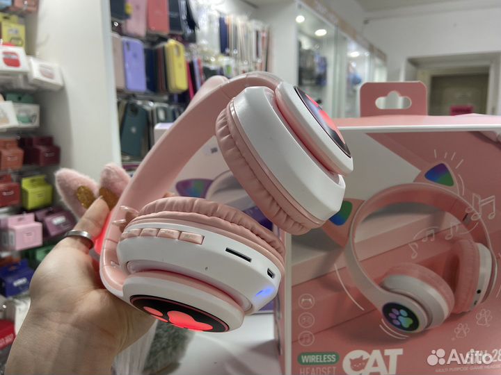 Наушники с ушками STN-28 (новые, гарантия)