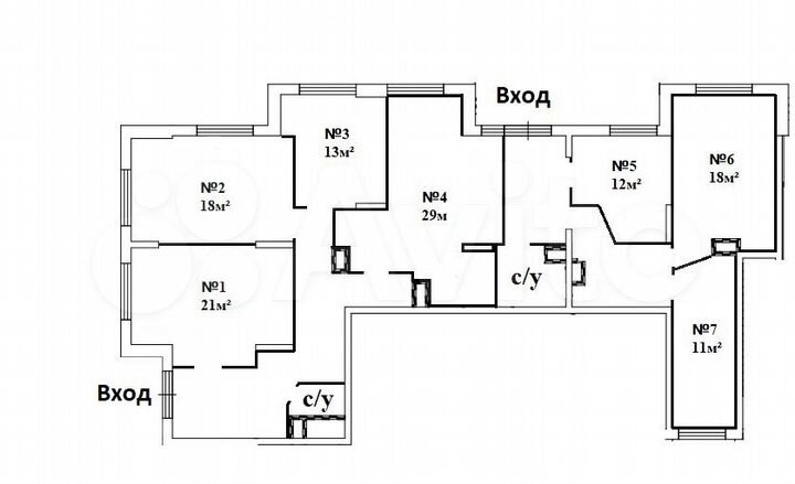 Свободного назначения, 21 м²