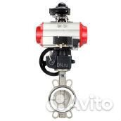 Затвор дисковый поворотный DN.ru WBV3131P-2W-Fb-H Ду150 Ру16, нержавеющая сталь 304, уплотнение - pt