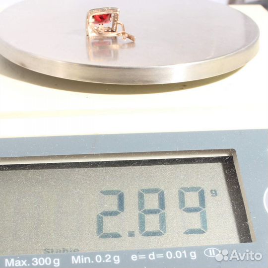 Серьги с гранатом