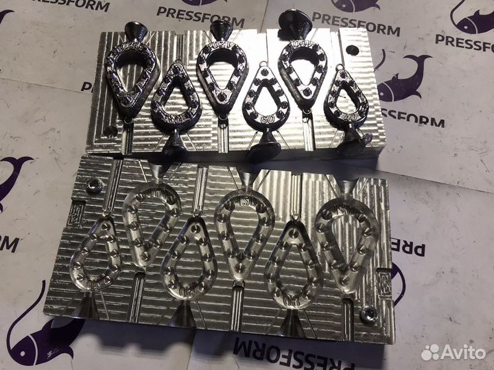 Форма чпу для литья грузил «Гриппа №1»