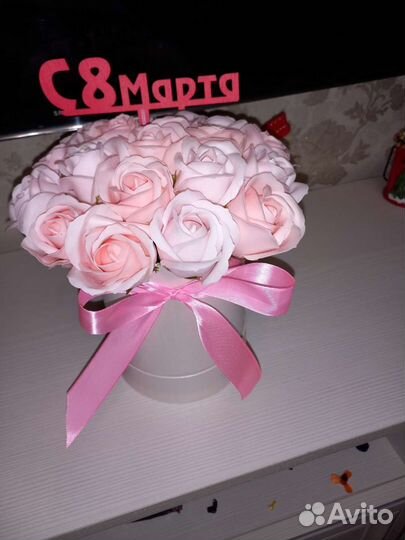 Букет из мыльных роз