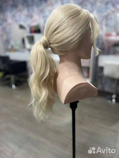Манекен для причесок натуральный волос
