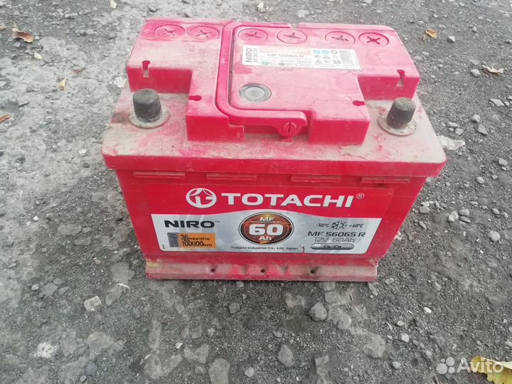 Аккумулятор автомобильный 60 ач, нерабочий