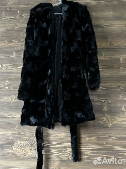 Шуба норковая с капюшоном 42 44