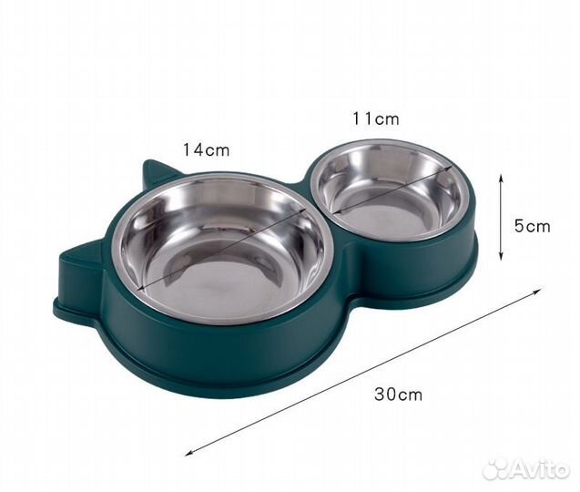 Двойные миски для кошек и собак на подставке