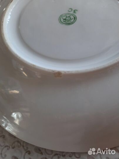 Фарфоровый бокал-гигант с блюдцем