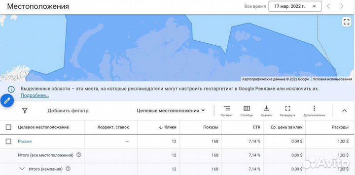 Запуск рекламы Google ads по России миру