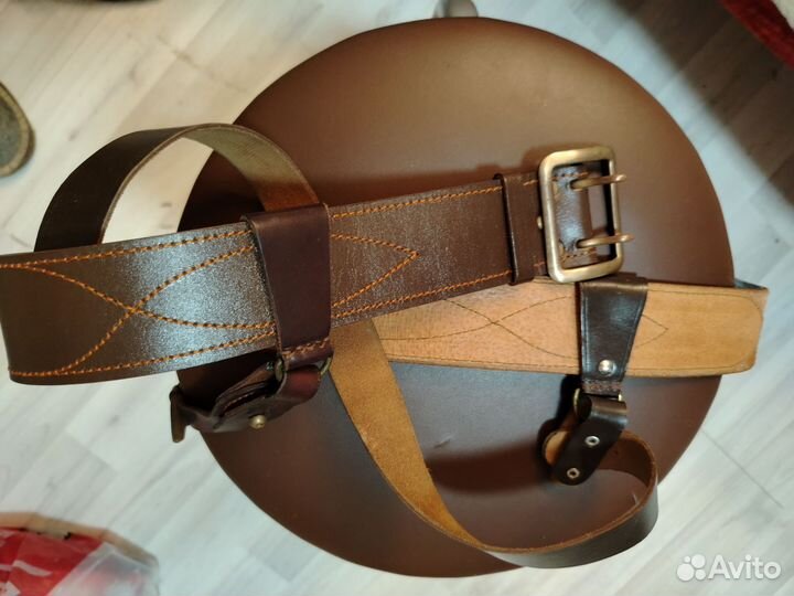 Ремень кожаный офицерский с плечевой портупеей