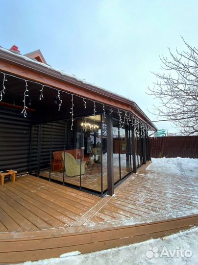 Безрамное остекление домов, беседок, террас