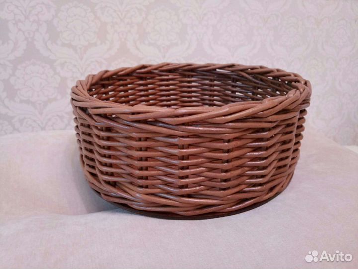 Корзина плетёная круглая новая