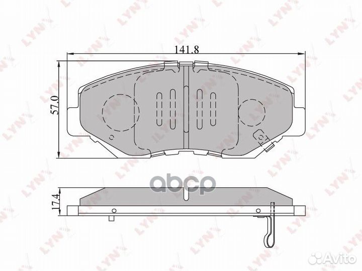 Колодки тормозные дисковые перед 1,712 BD34