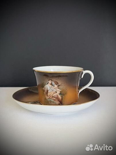 Кофейная пара. Фарфор. Гарднер