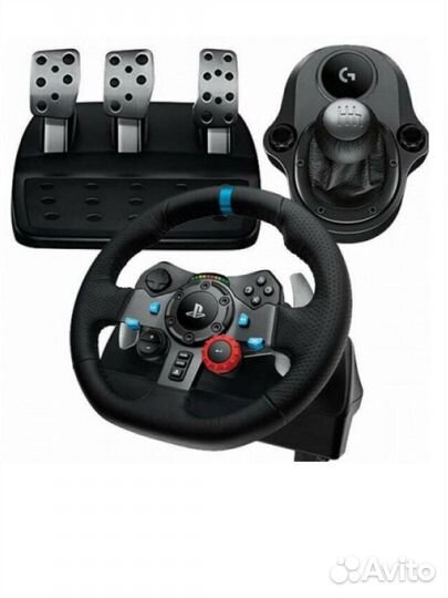 Руль logitech g29+каробка передач